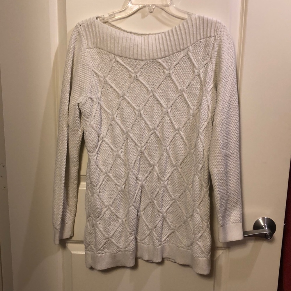 Loft white chunky sweater